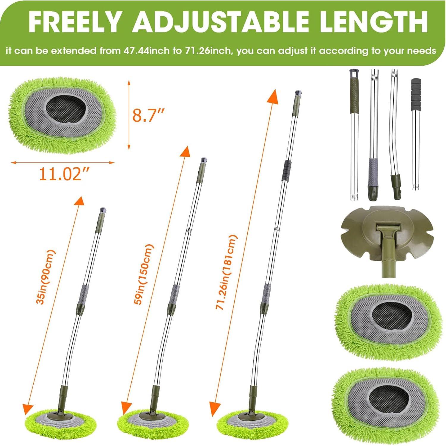 Mop de Pared Hompoem 71" Extensible Verde - Limpiador Multiusos