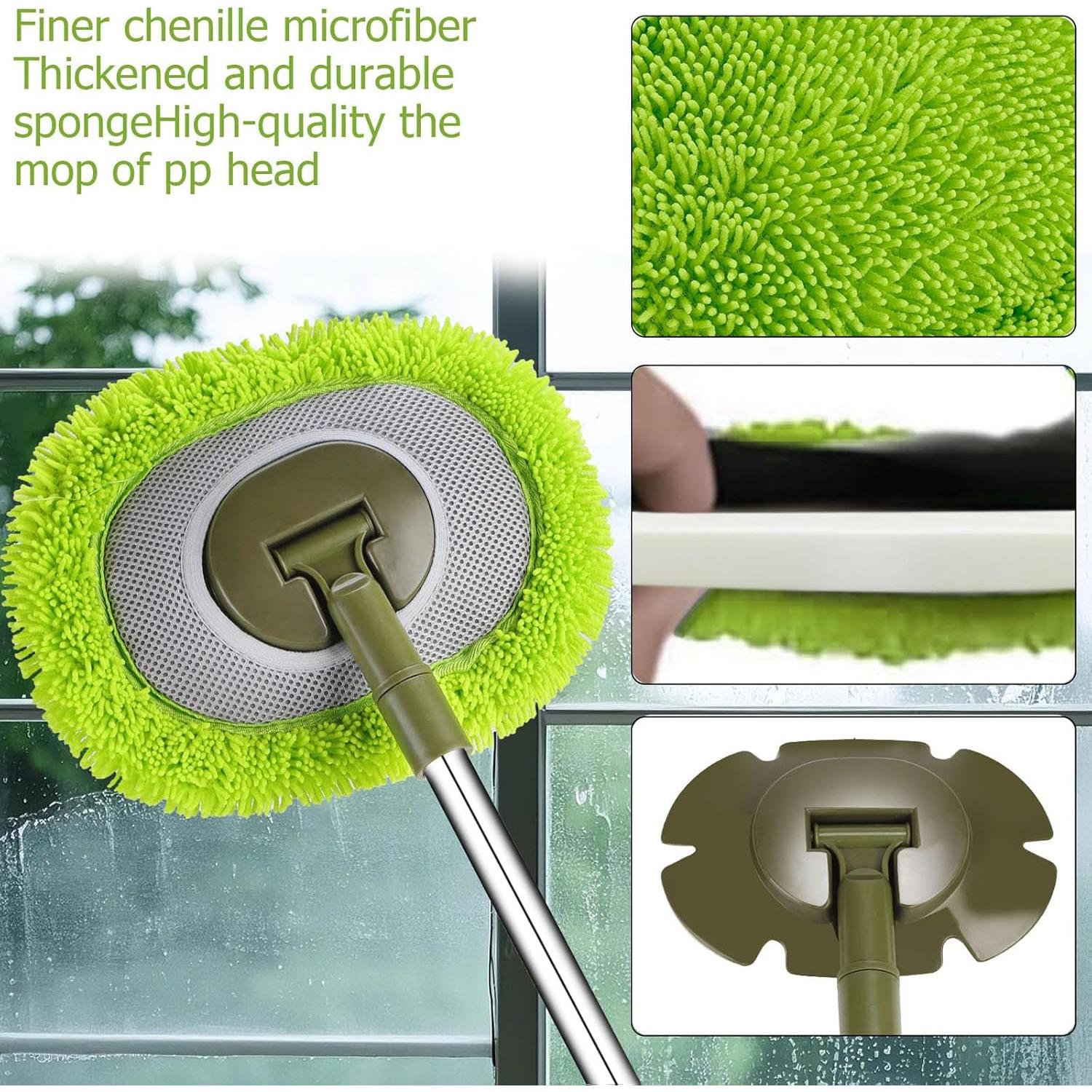 Mop de Pared Hompoem 71" Extensible Verde - Limpiador Multiusos