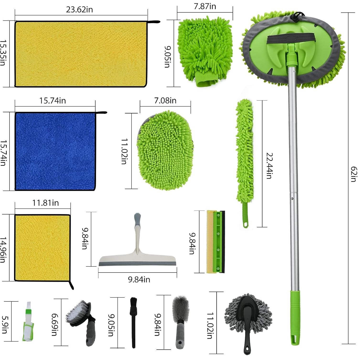 Kit de Cepillos de Detalle de Coche COVVY 62" (157 cm) Accesorios