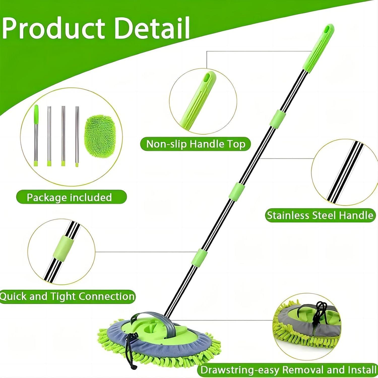 Cepillo de Lavado de Autos 2 en 1 WillingHeart Verde 160 cm
