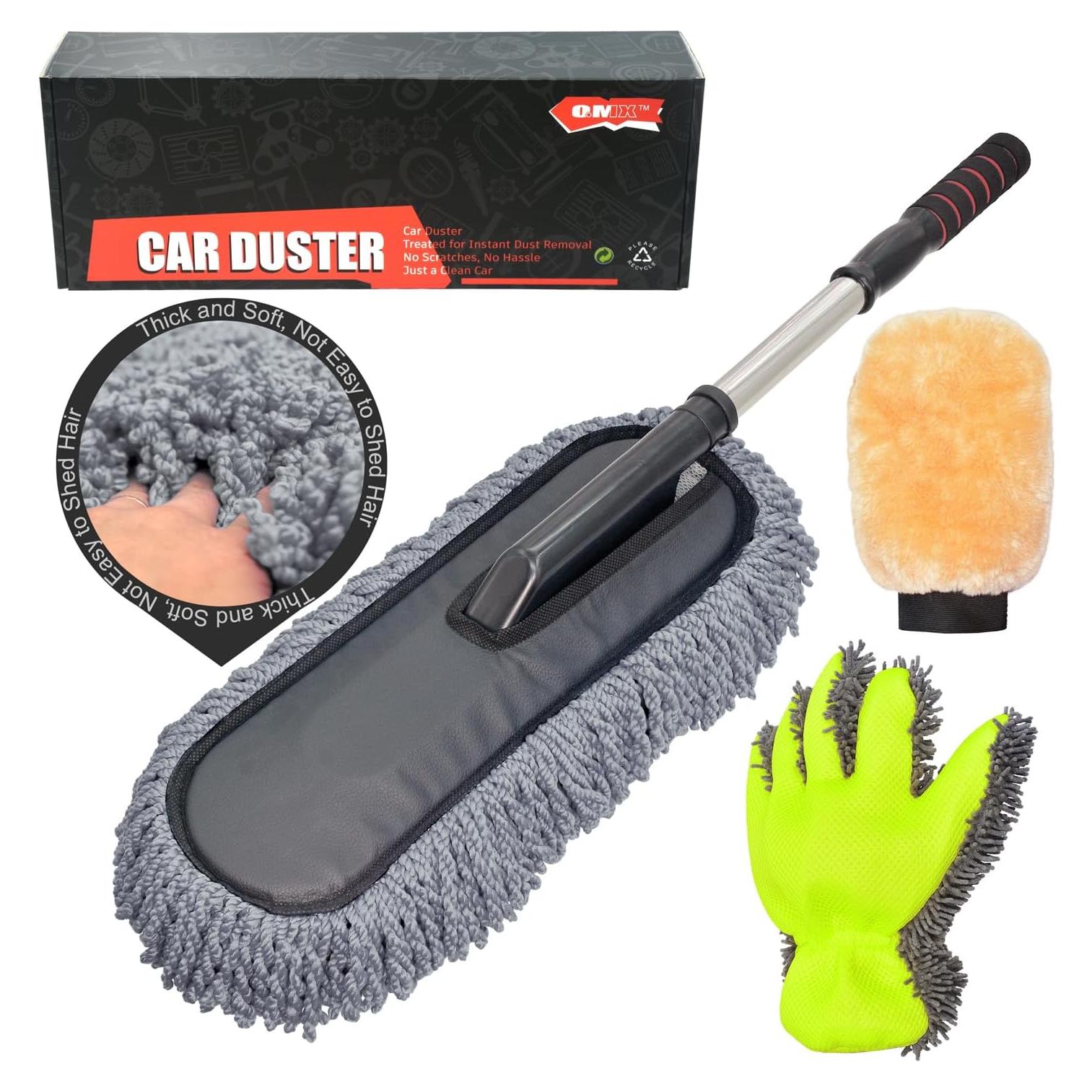 Duster de Coche Cyto - Kit de Limpieza 3 en 1 con Microfibra