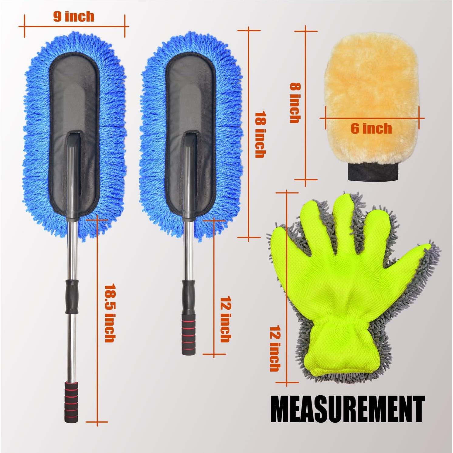 Duster de Coche Cyto - Kit de Limpieza 3 en 1 con Microfibra