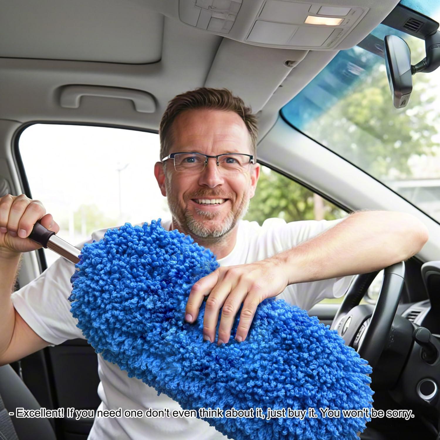 Duster de Coche Cyto - Kit de Limpieza 3 en 1 con Microfibra