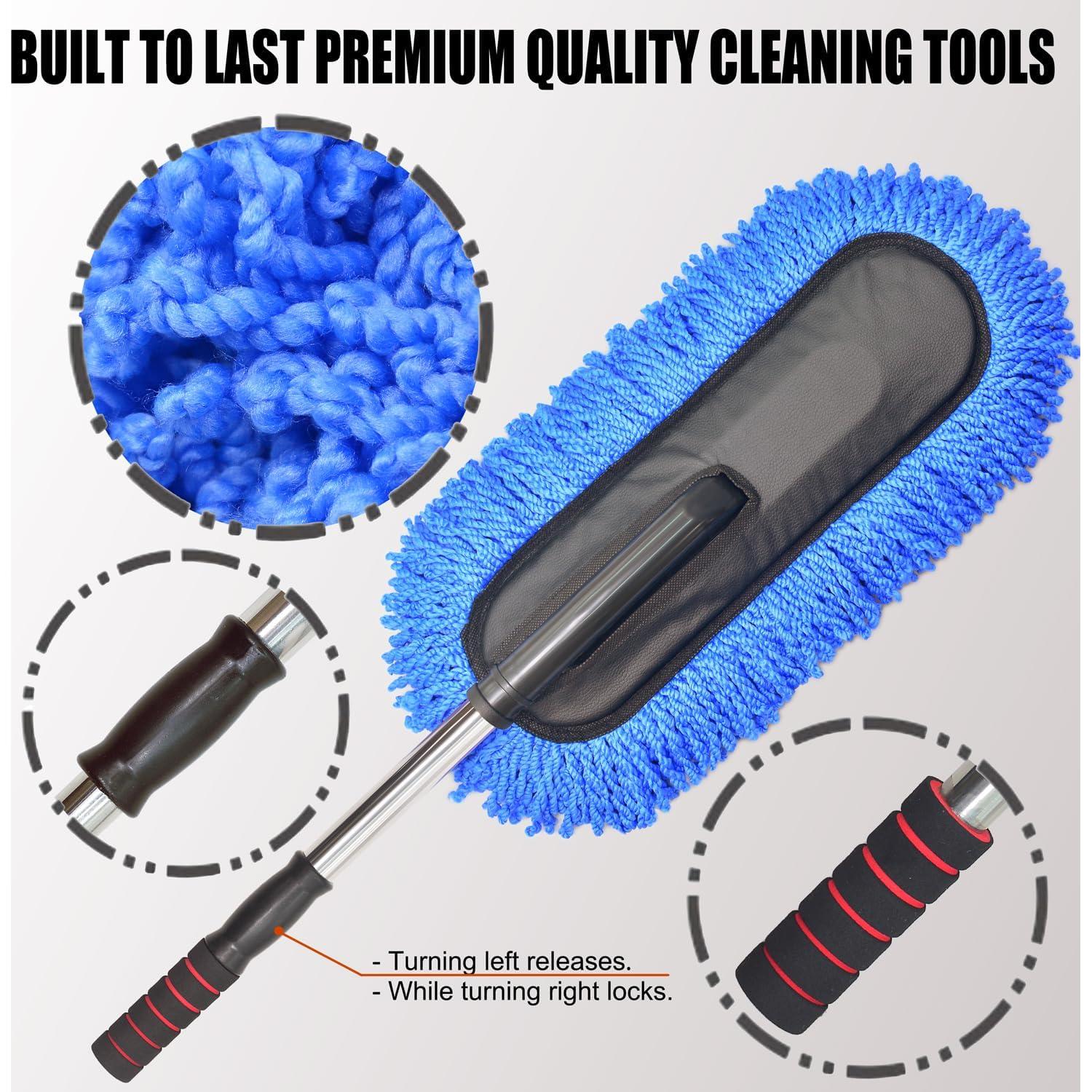 Duster de Coche Cyto - Kit de Limpieza 3 en 1 con Microfibra