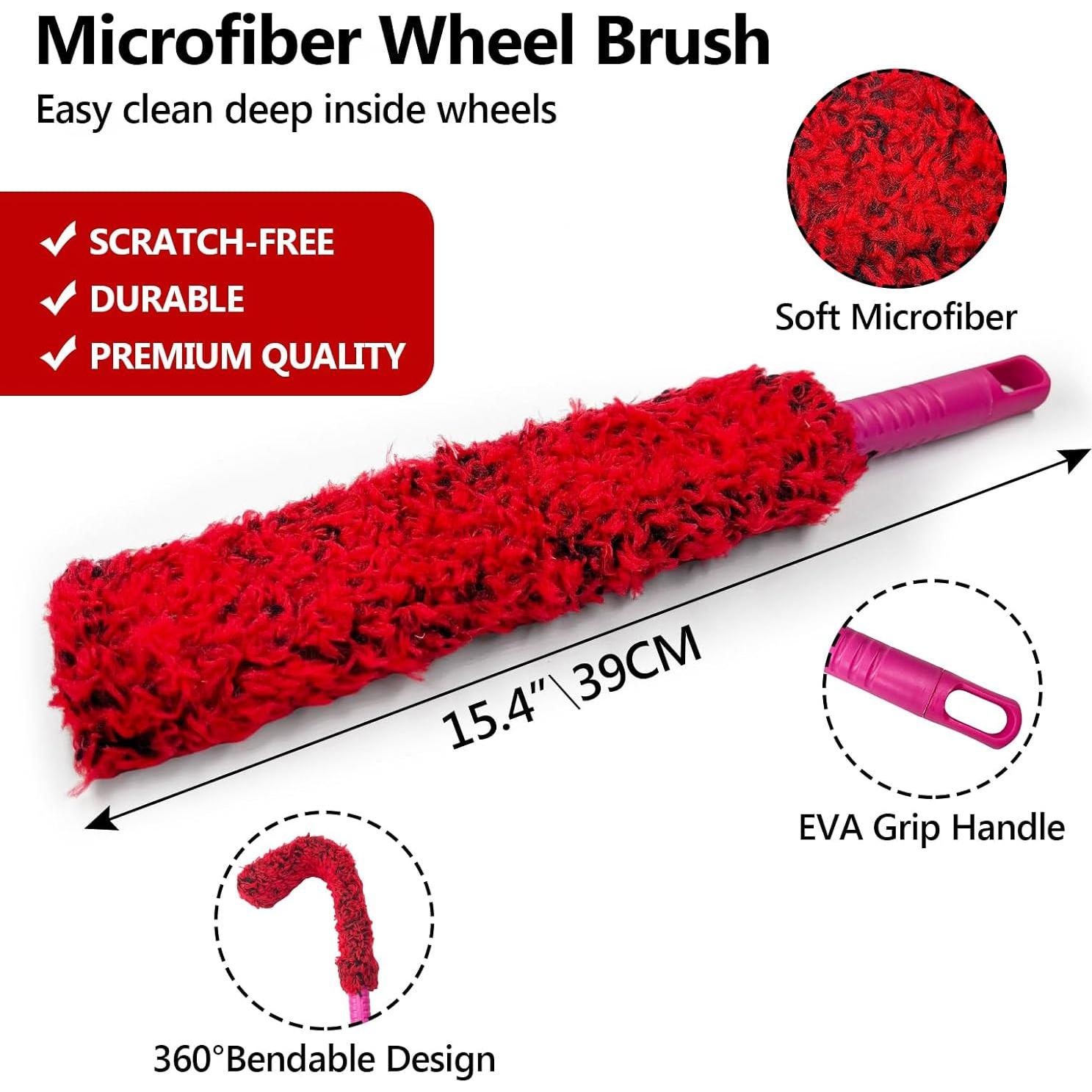 Kit de Cepillos de Limpieza Vytulz para Ruedas y Neumáticos