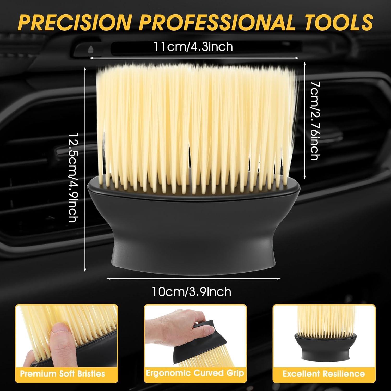 Kit de 2 Cepillos de Limpieza para Coche Quilax - Amarillo/Negro