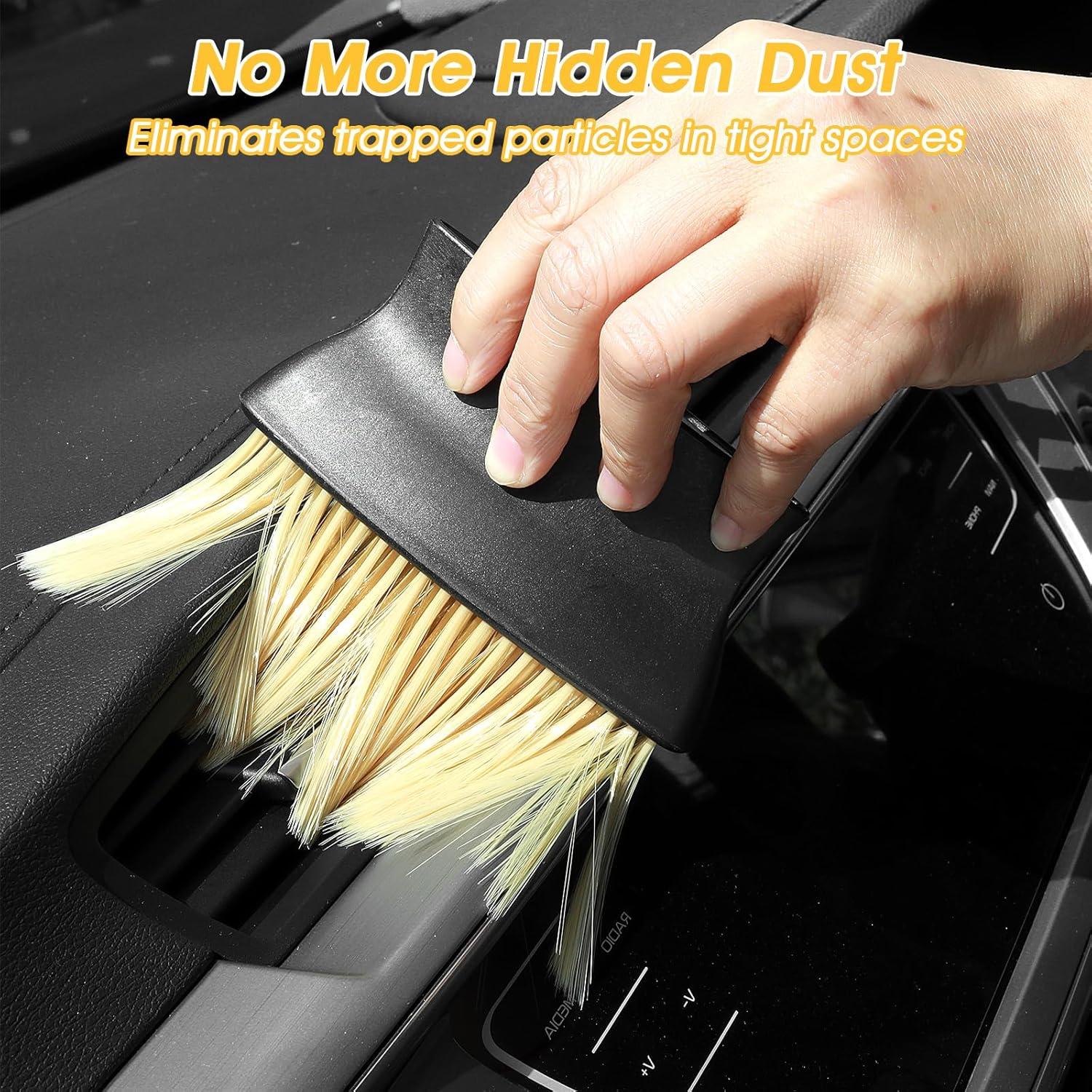 Kit de 2 Cepillos de Limpieza para Coche Quilax - Amarillo/Negro