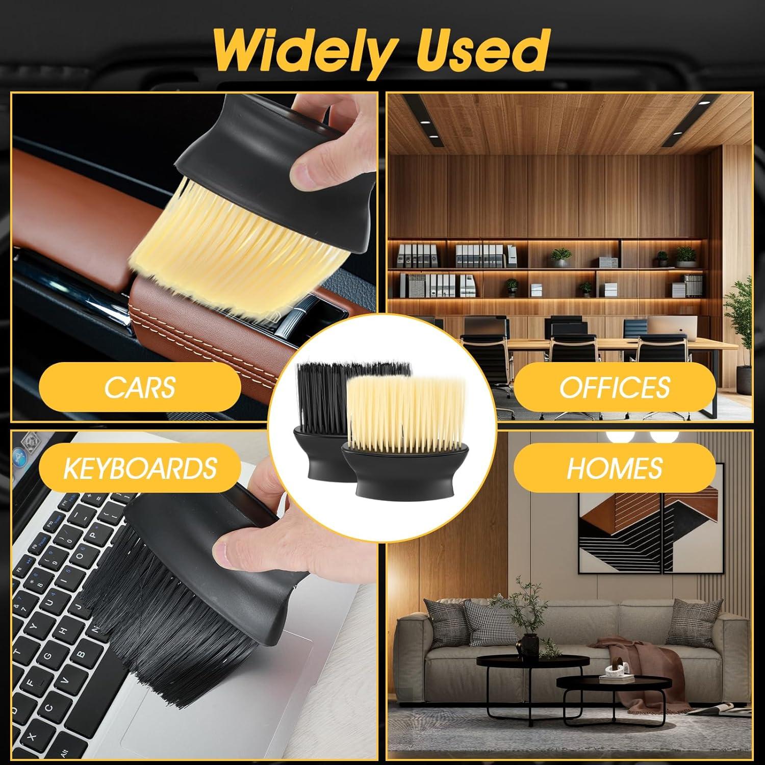 Kit de 2 Cepillos de Limpieza para Coche Quilax - Amarillo/Negro