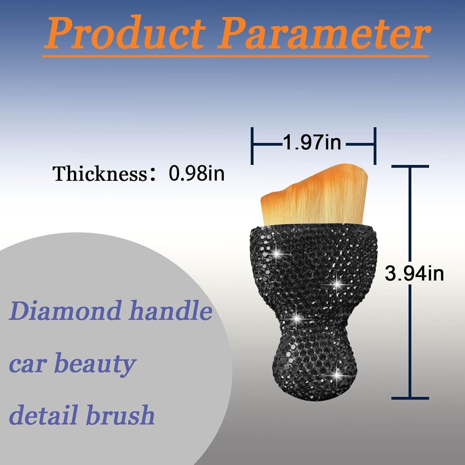 Cepillo de limpieza para interiores de automóviles Piburth Negro