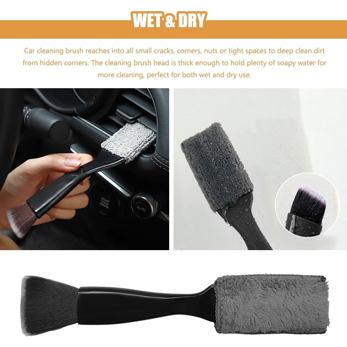 Juego de 3 Cepillos de Detalle MTRPS para Interiores de Autos