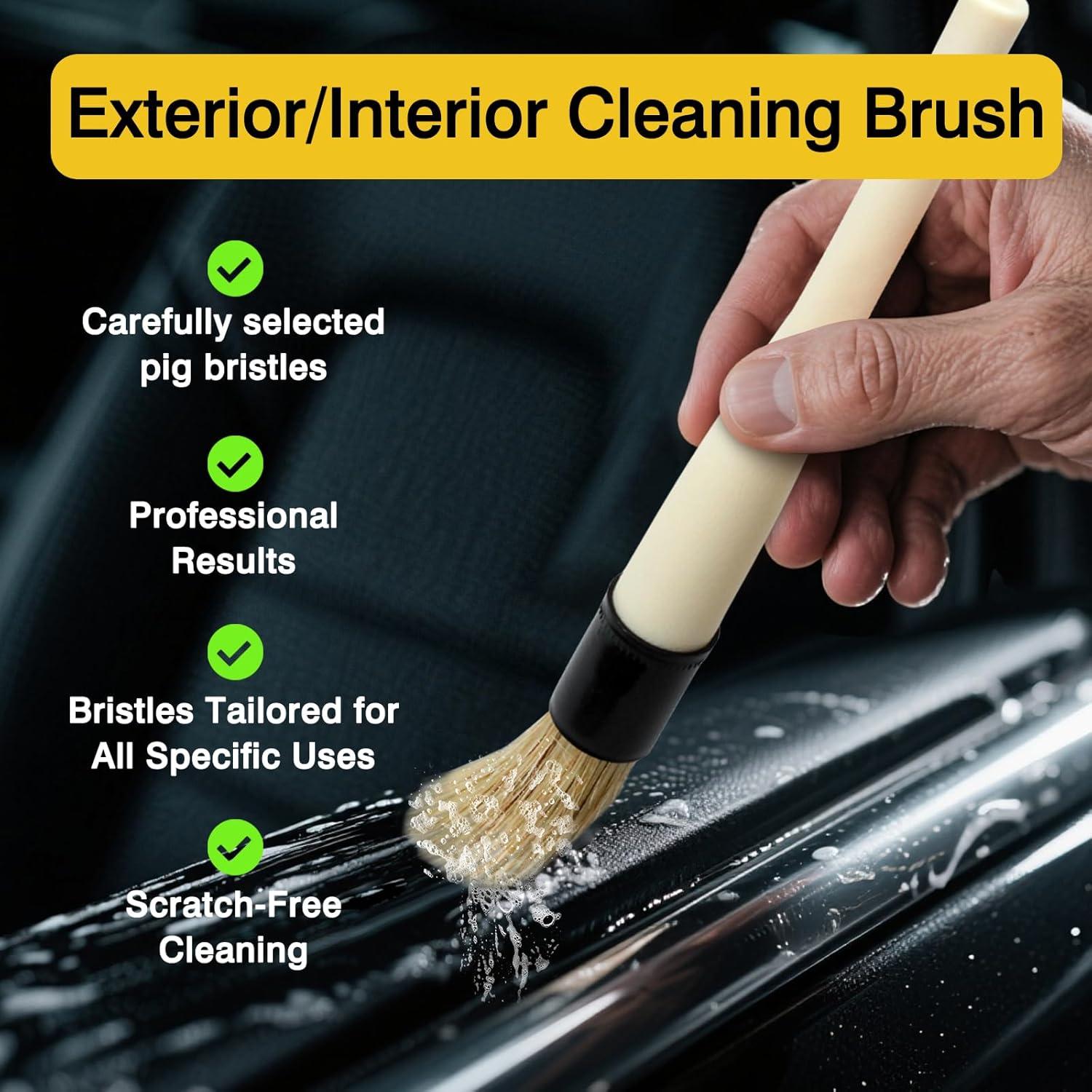 Cepillos de Detalle de Pelo de Jabalí Tienyuu - 3 Piezas