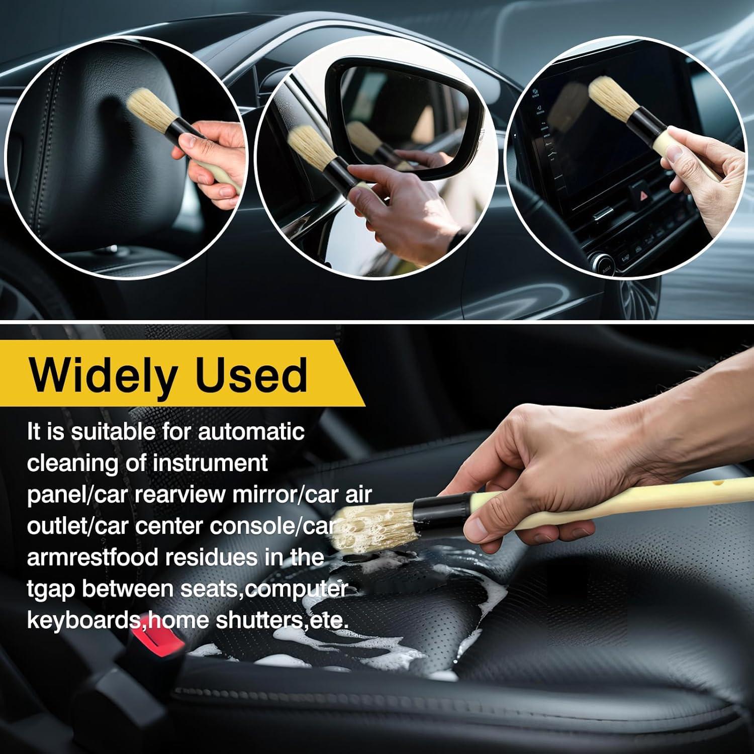 Cepillos de Detalle de Pelo de Jabalí Tienyuu - 3 Piezas