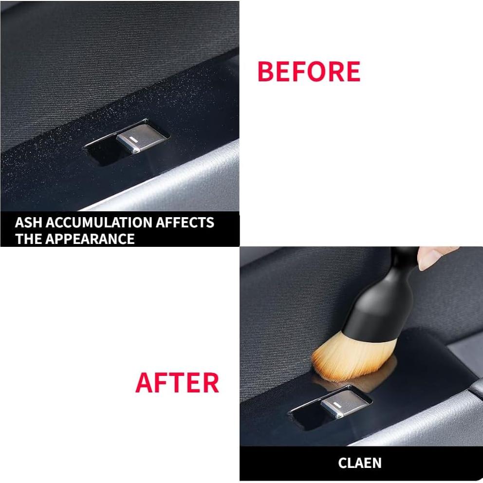 Cepillo de Coche EGEN Negro Portátil para Detallar Interior