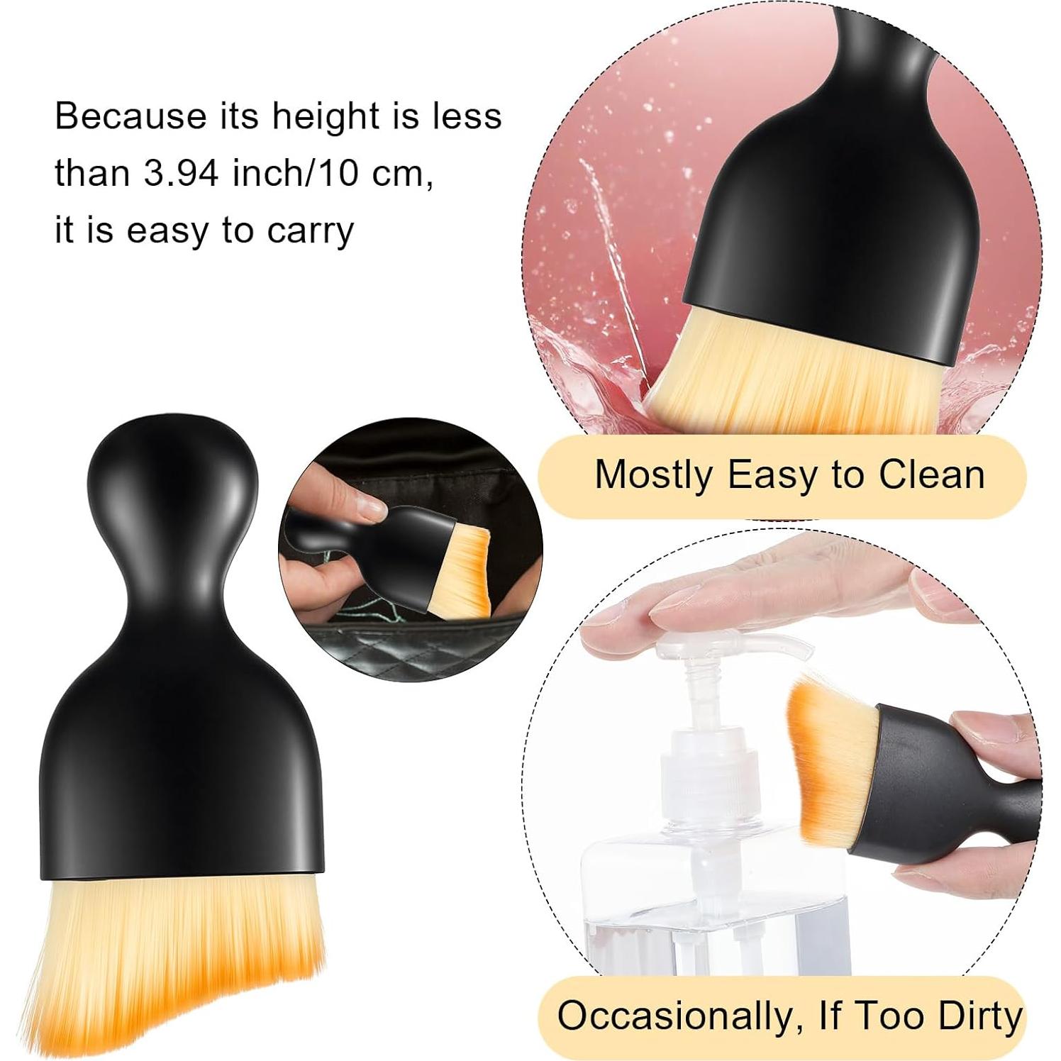 Juego de 4 cepillos de limpieza WLLHYF para interiores de autos