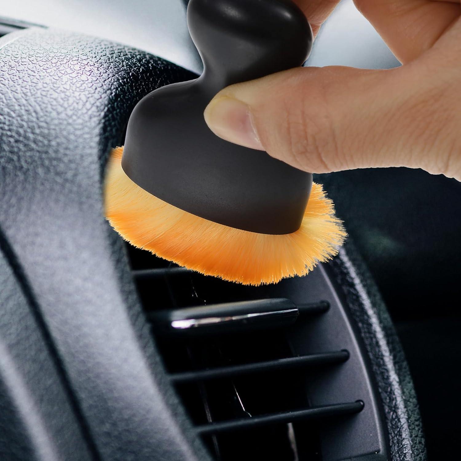 Juego de 4 cepillos de limpieza WLLHYF para interiores de autos