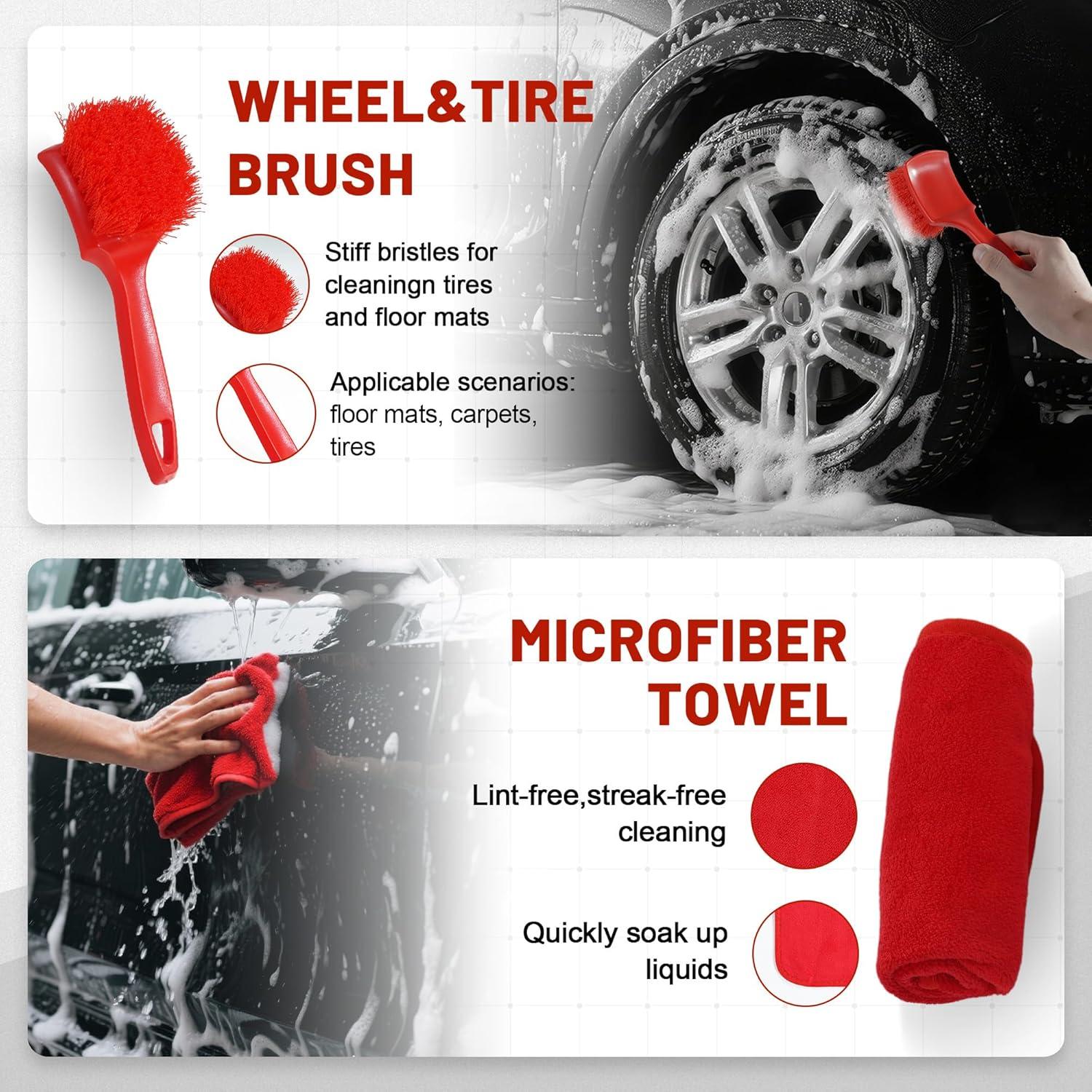 Kit de Detallado de Automóviles MIANYINGR 15 Piezas