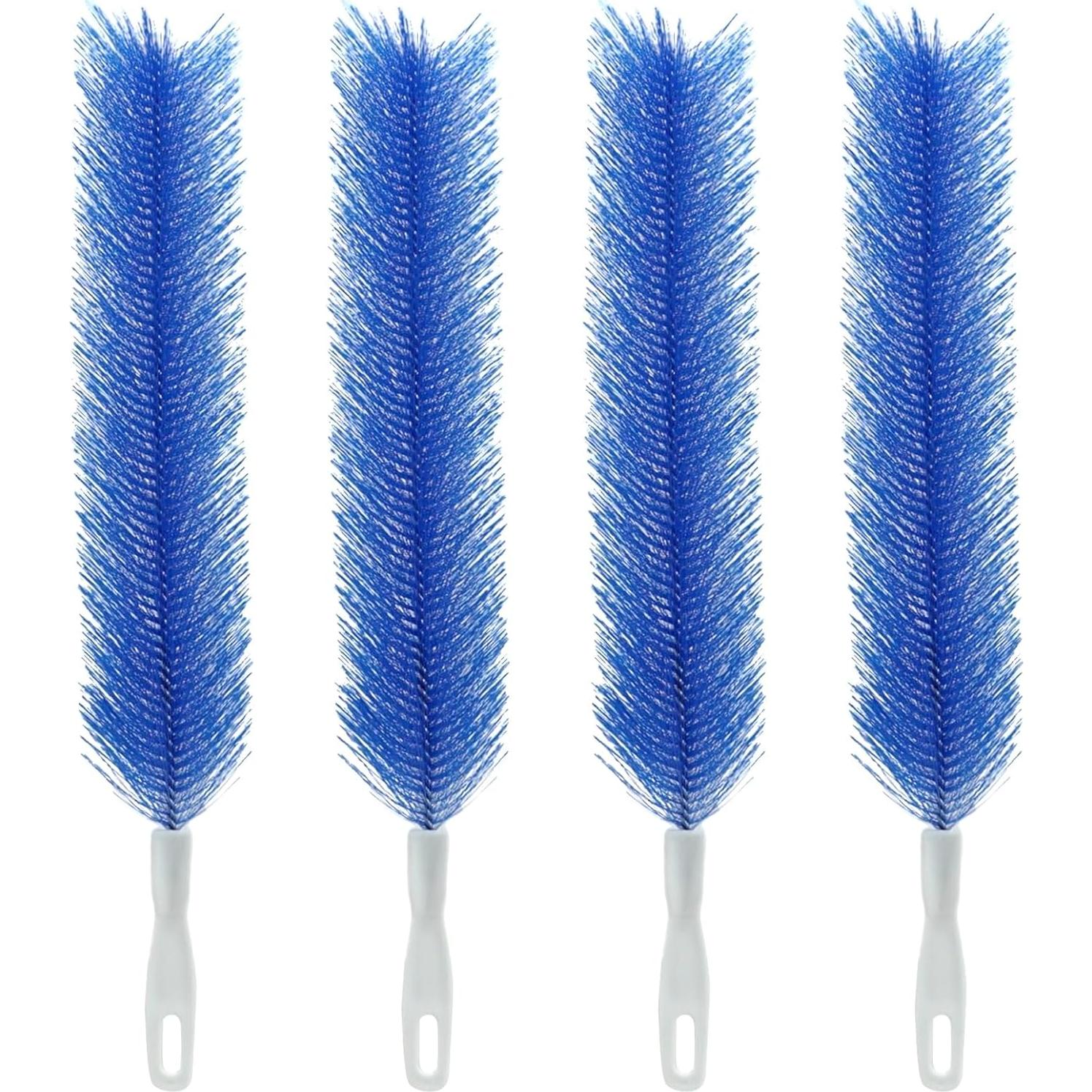 4 Cepillos Limpiadores de Ventilador RJLCTH Microfibra Azul