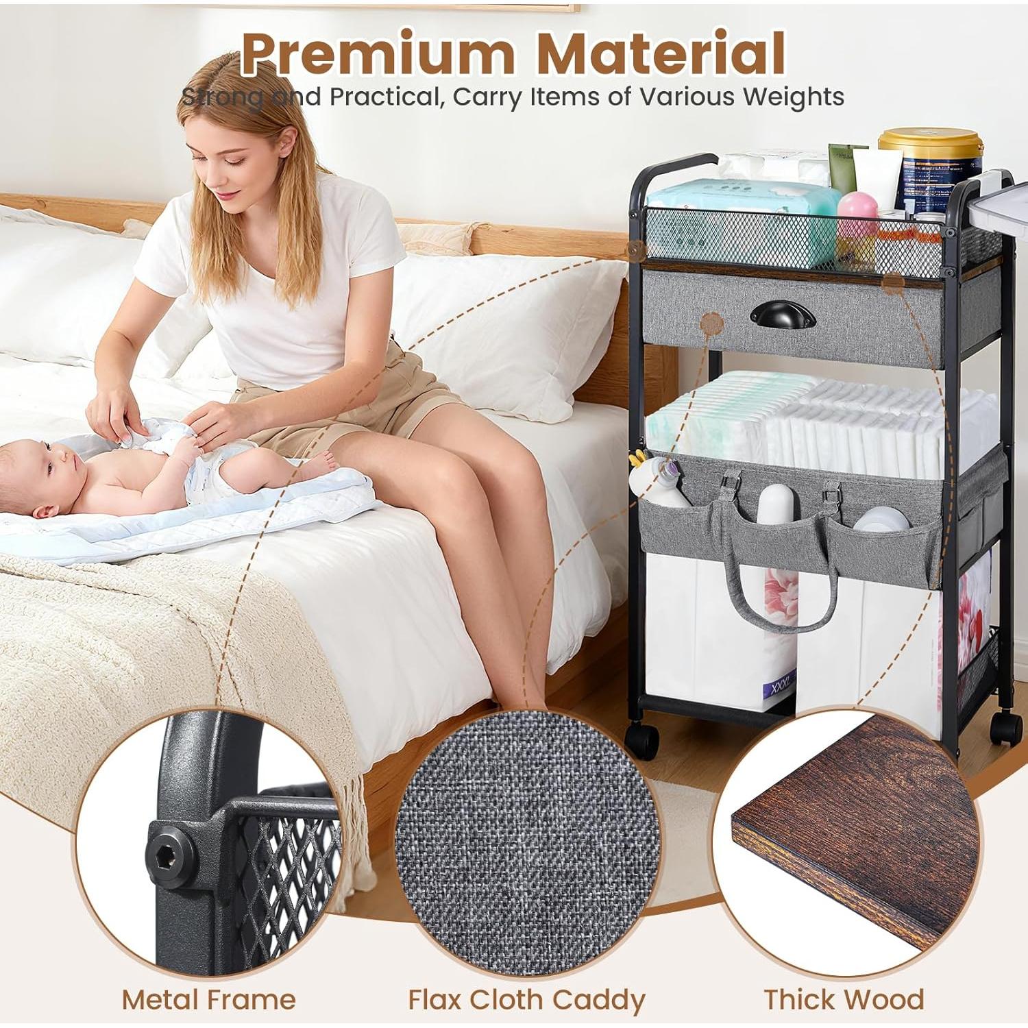 Organizador de Carro para Bebé Orzbow, 4 Niveles, Gris