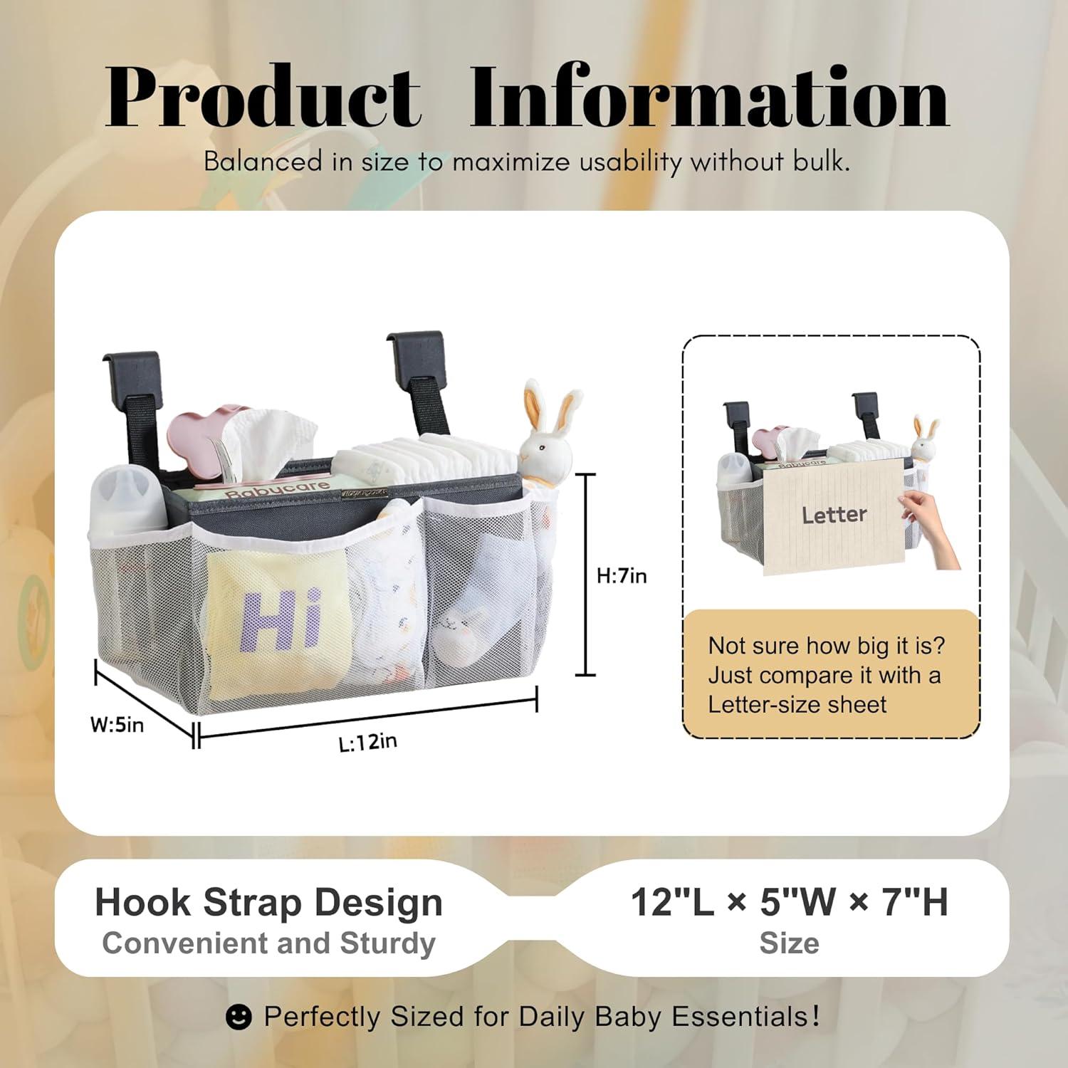 Caddy de Pañales Colgante Hogarcosas 20L Gris - 2-Pack