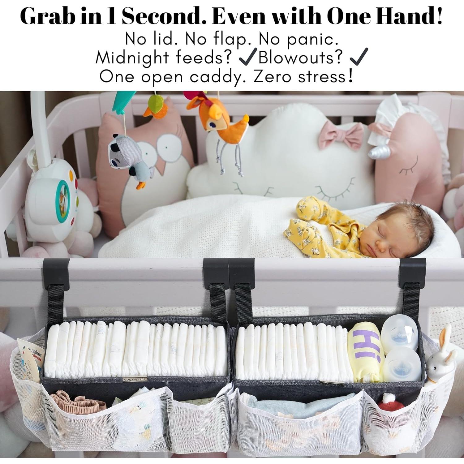 Caddy de Pañales Colgante Hogarcosas 20L Gris - 2-Pack