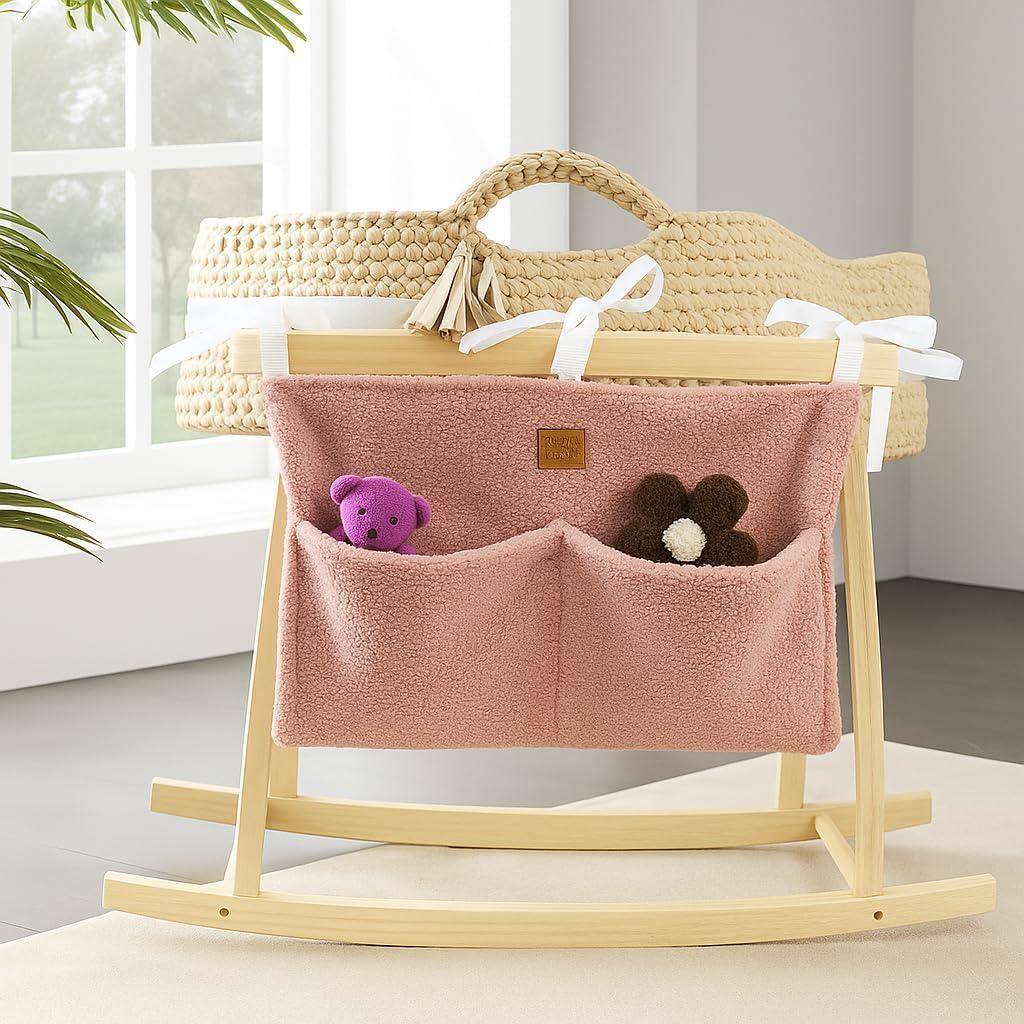 Caddy de Pañales Adm&Eve Rosa Polvo 2 Compartimentos Colgante