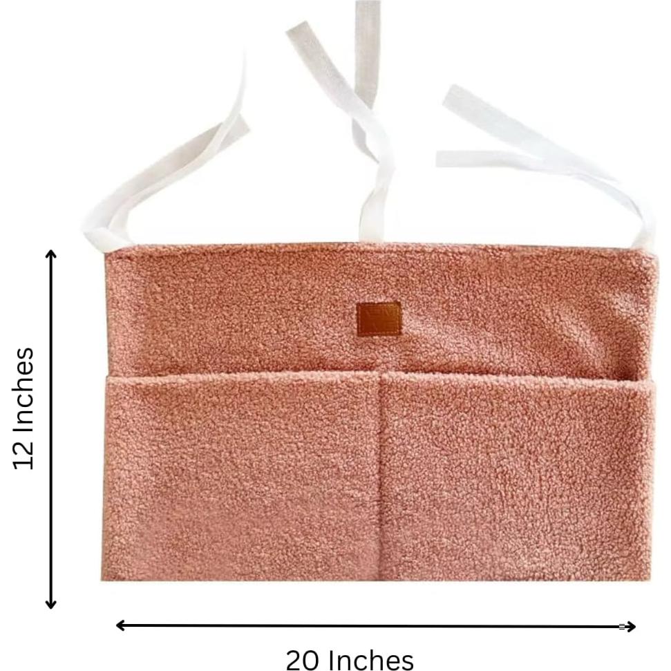 Caddy de Pañales Adm&Eve Rosa Polvo 2 Compartimentos Colgante