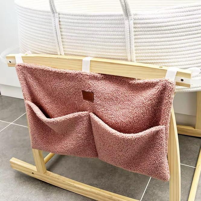 Caddy de Pañales Adm&Eve Rosa Polvo 2 Compartimentos Colgante