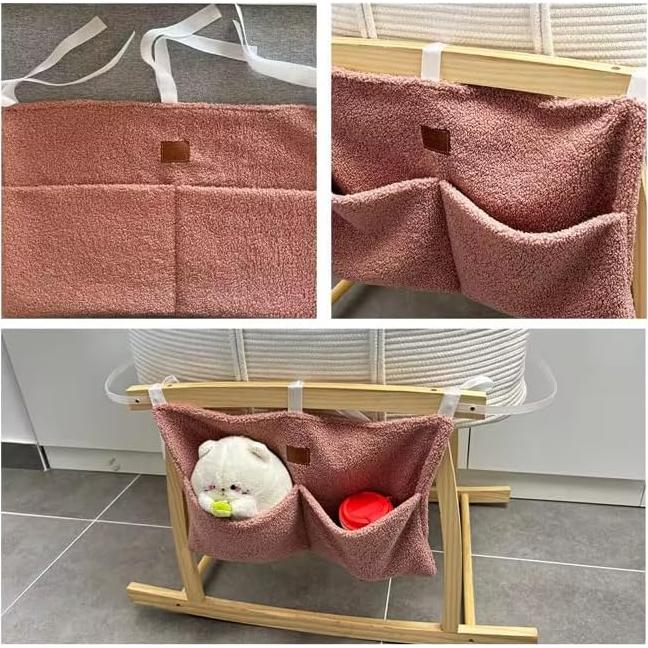 Caddy de Pañales Adm&Eve Rosa Polvo 2 Compartimentos Colgante