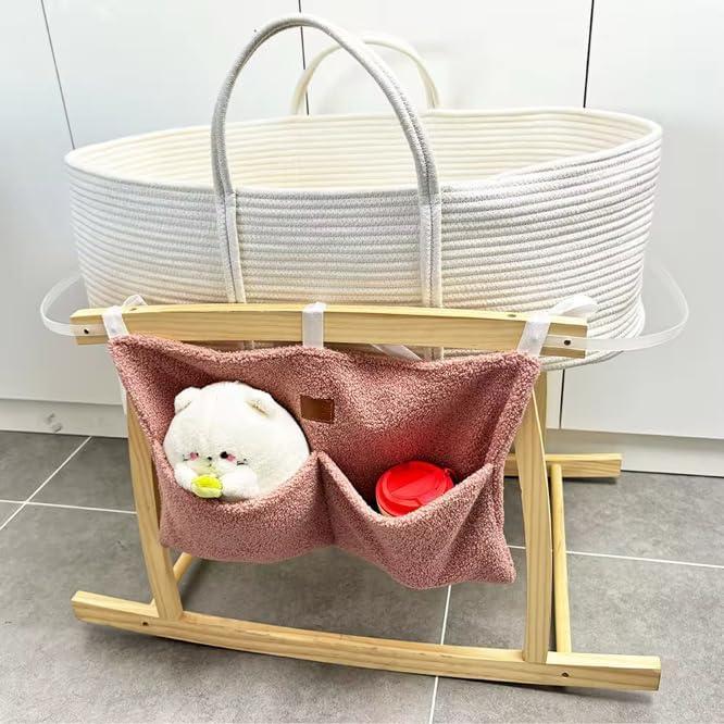 Caddy de Pañales Adm&Eve Rosa Polvo 2 Compartimentos Colgante