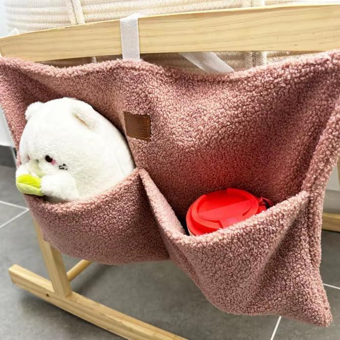 Caddy de Pañales Adm&Eve Rosa Polvo 2 Compartimentos Colgante