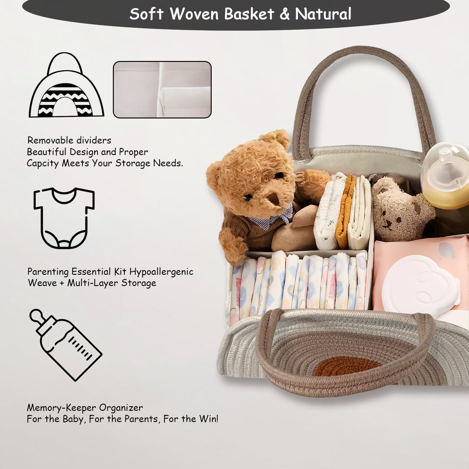 Caddy de Almacenamiento COMFY-HOMI para Pañales Algodón 37x27cm