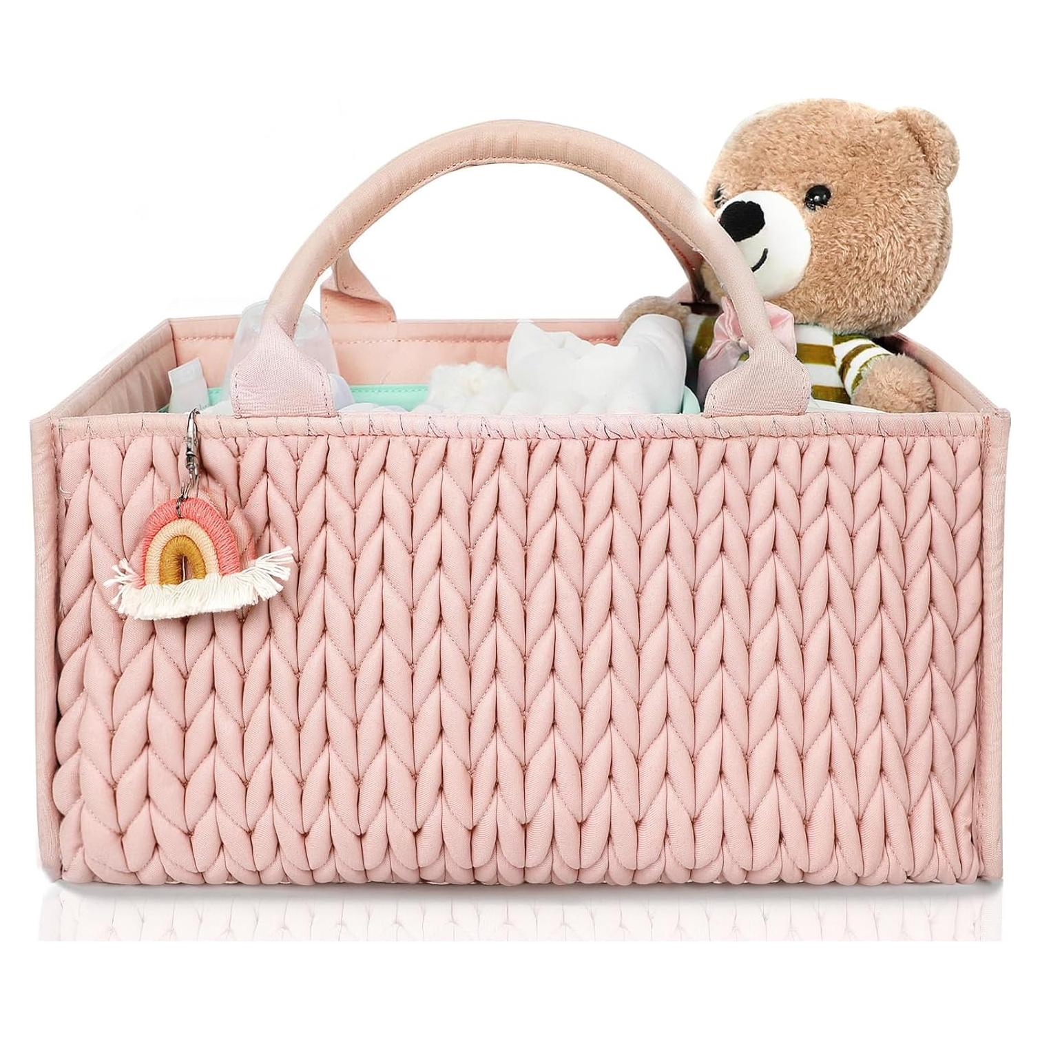 Organizador de Pañales MOMINSIDE Rosa Pálido, 37x25.4x17.8 cm