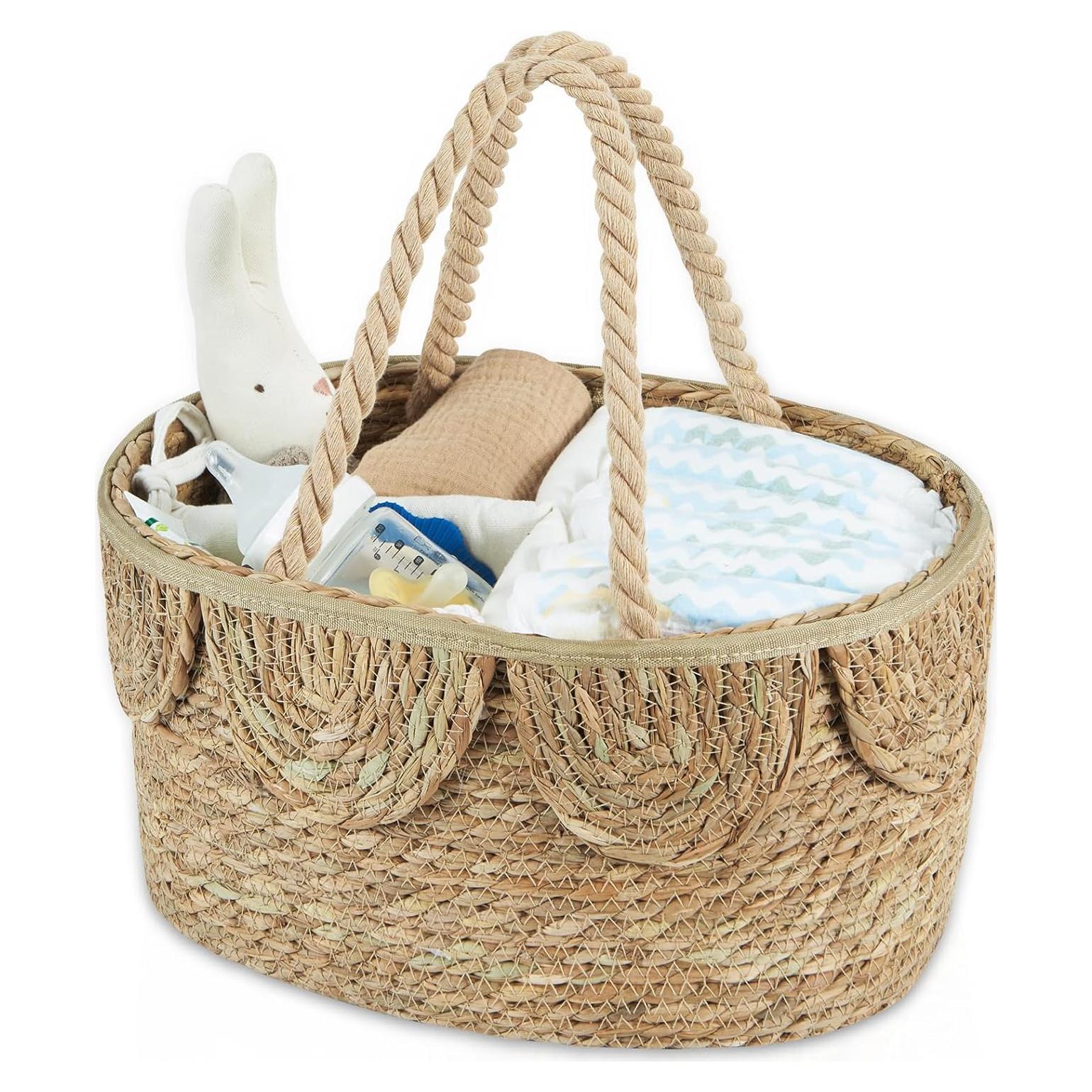 Caddy de Pañales FairyHaus de Mimbre Natural 38cm