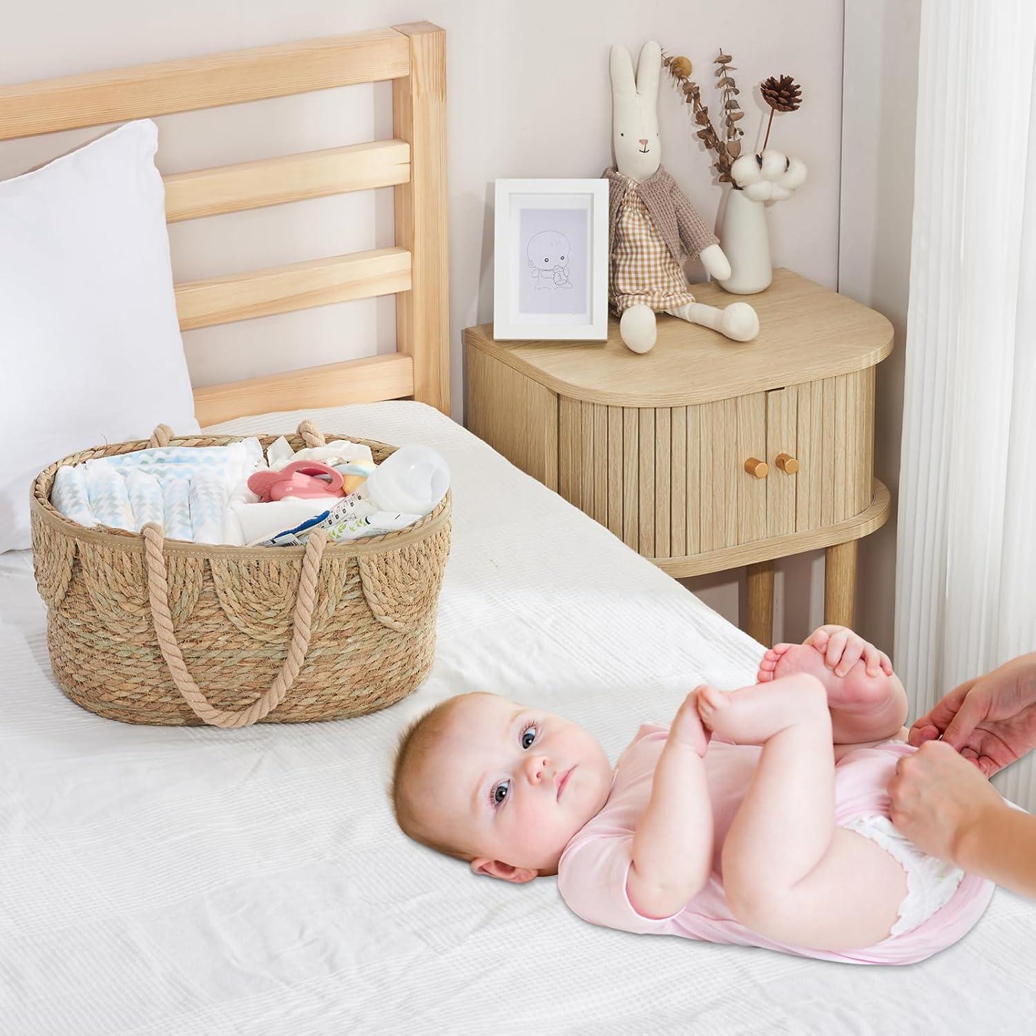 Caddy de Pañales FairyHaus de Mimbre Natural 38cm