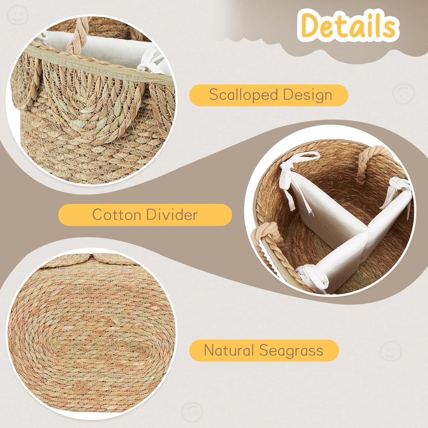 Caddy de Pañales FairyHaus de Mimbre Natural 38cm