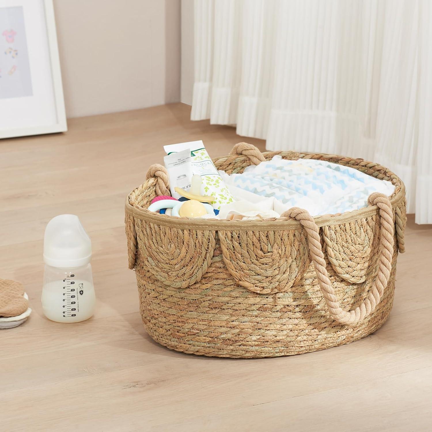 Caddy de Pañales FairyHaus de Mimbre Natural 38cm