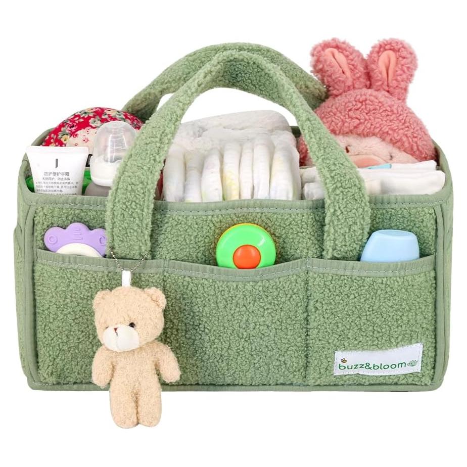 Organizador de Pañales Buzz&Bloom Teddy Sage, 5 Compartimentos