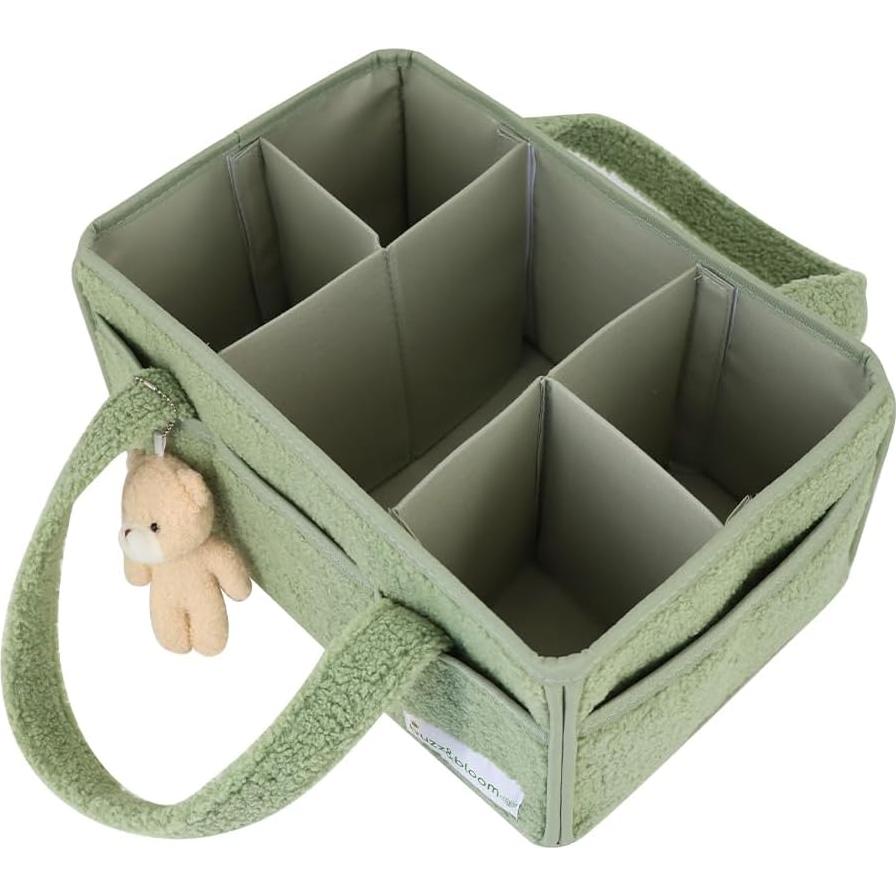 Organizador de Pañales Buzz&Bloom Teddy Sage, 5 Compartimentos