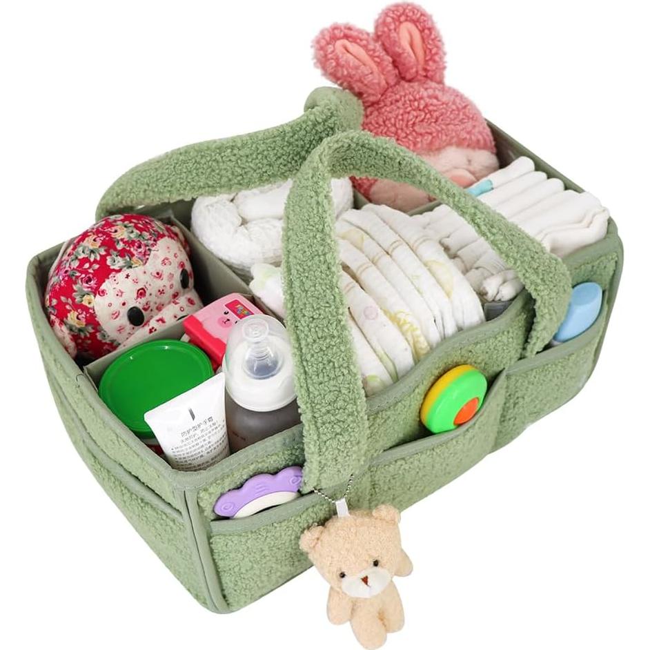 Organizador de Pañales Buzz&Bloom Teddy Sage, 5 Compartimentos