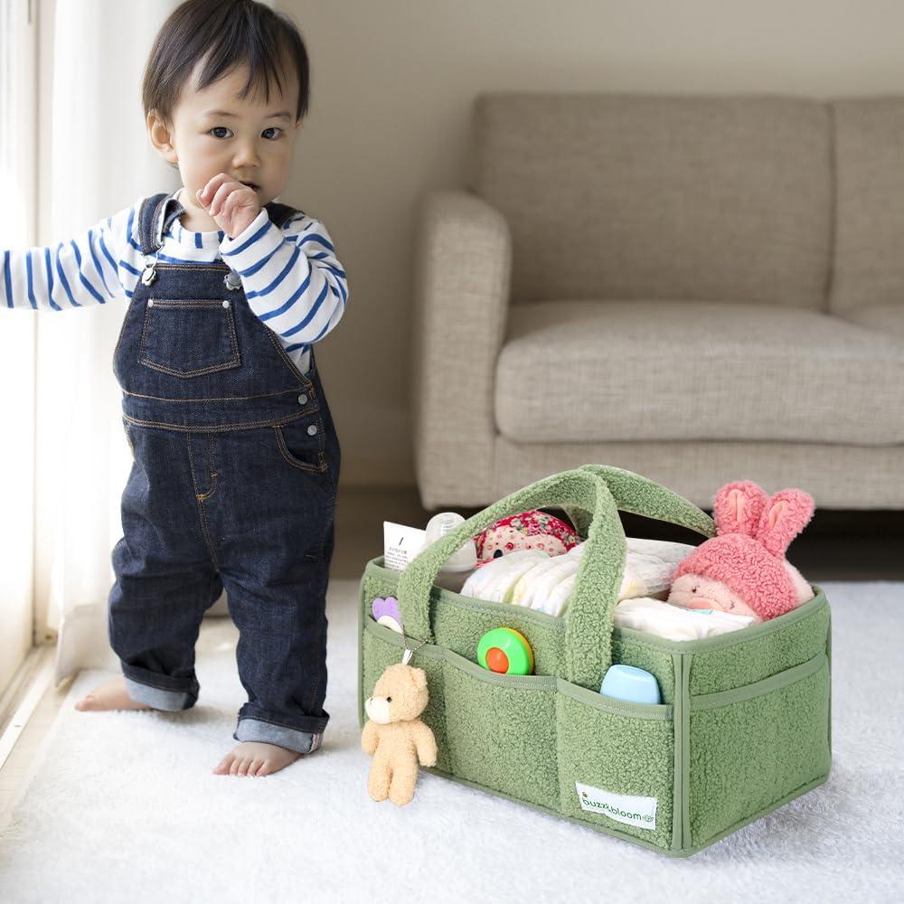 Organizador de Pañales Buzz&Bloom Teddy Sage, 5 Compartimentos