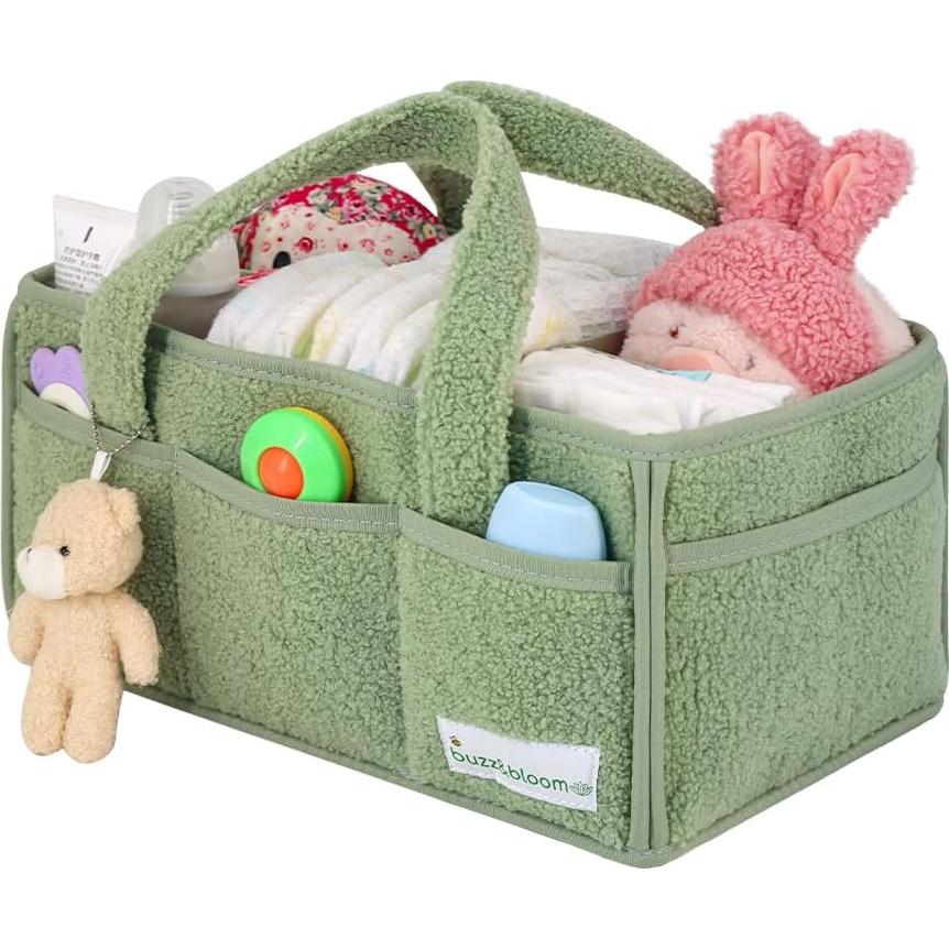 Organizador de Pañales Buzz&Bloom Teddy Sage, 5 Compartimentos