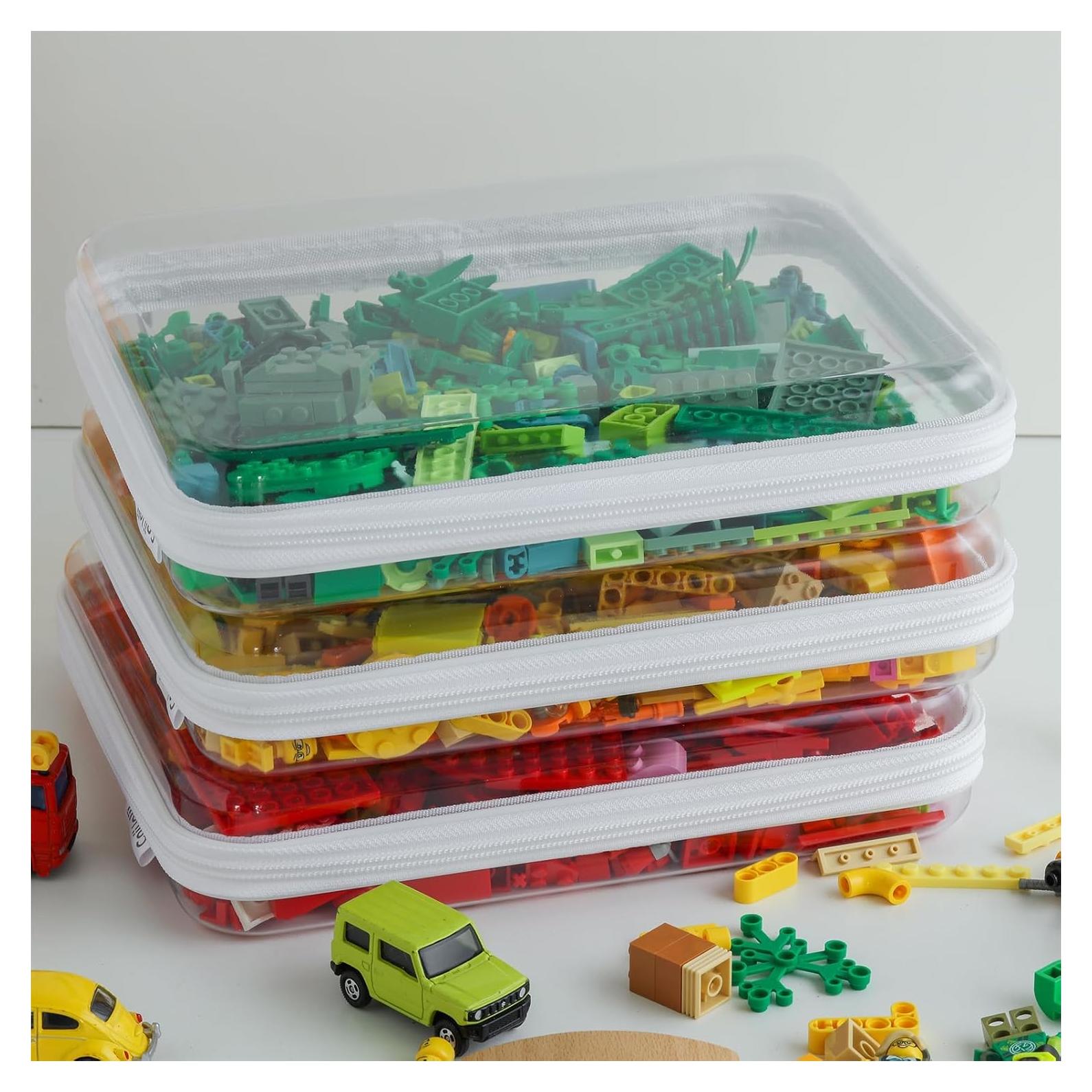 Estuche Duro Transparente CoiiJoii 3PCS con Cremallera 25.4x20.3cm