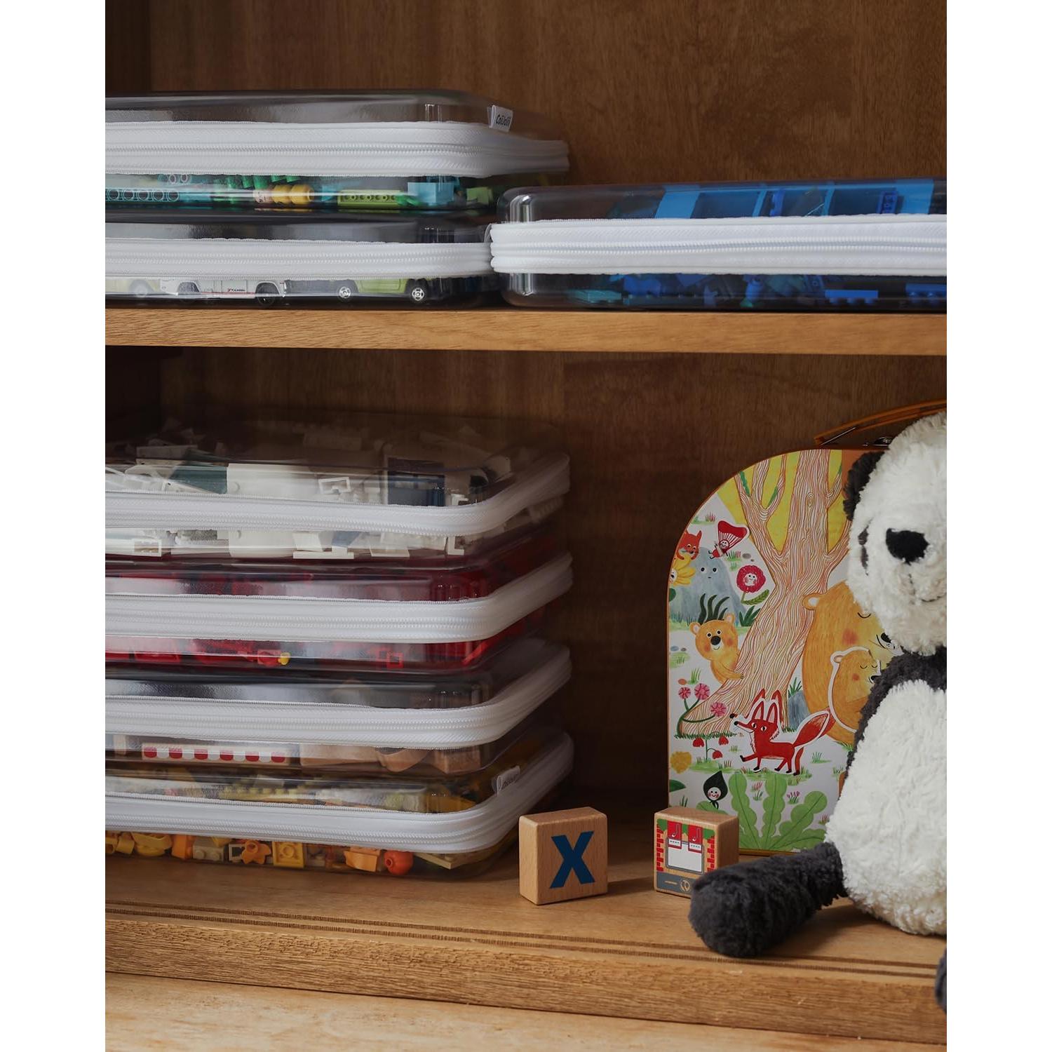 Estuche Duro Transparente CoiiJoii 3PCS con Cremallera 25.4x20.3cm