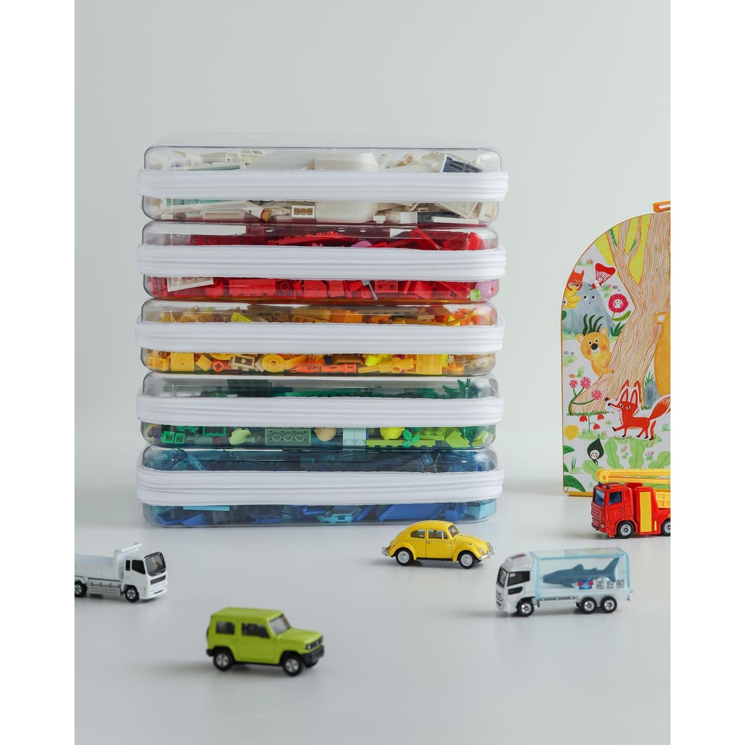 Estuche Duro Transparente CoiiJoii 3PCS con Cremallera 25.4x20.3cm