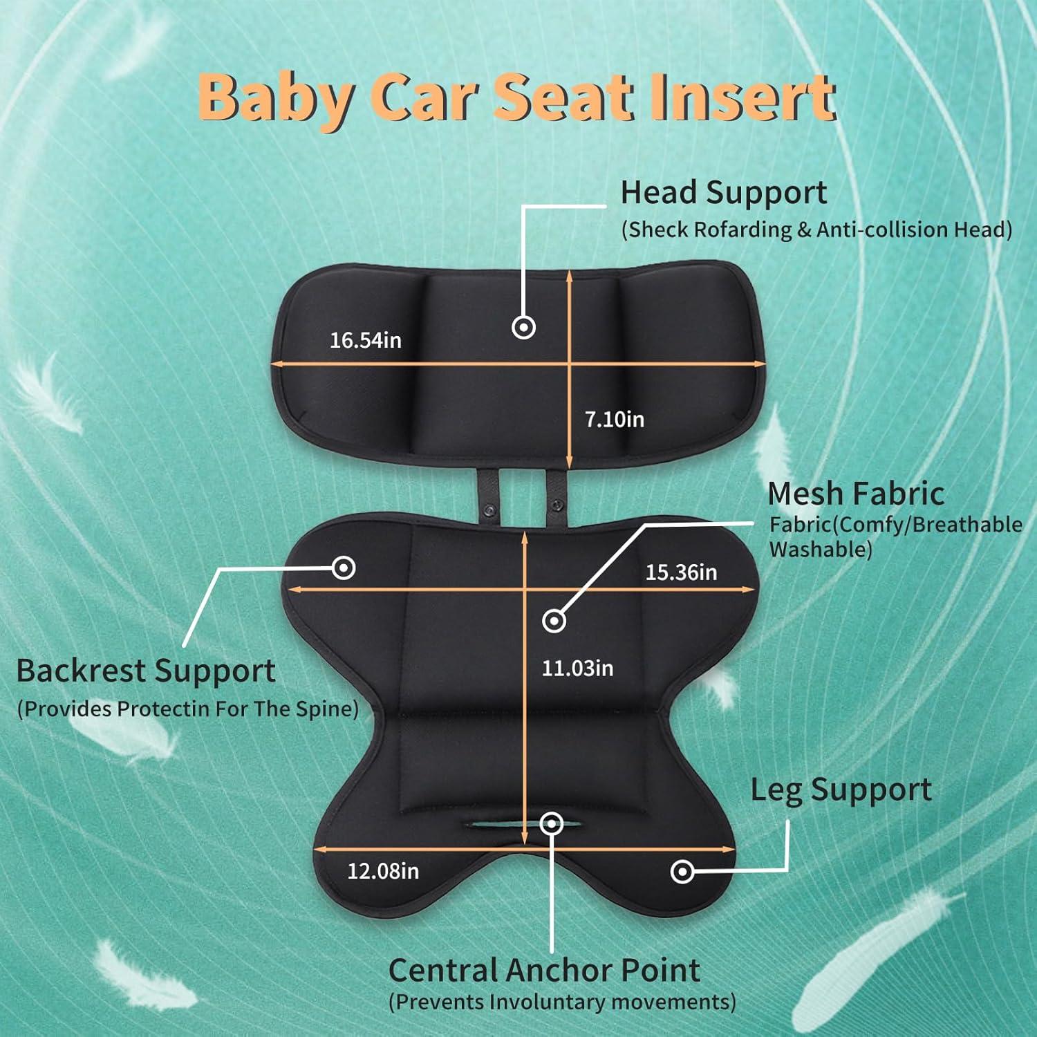 Inserto para Asiento de Auto Bebé Twievo - Soporte Cabeza y Cuerpo
