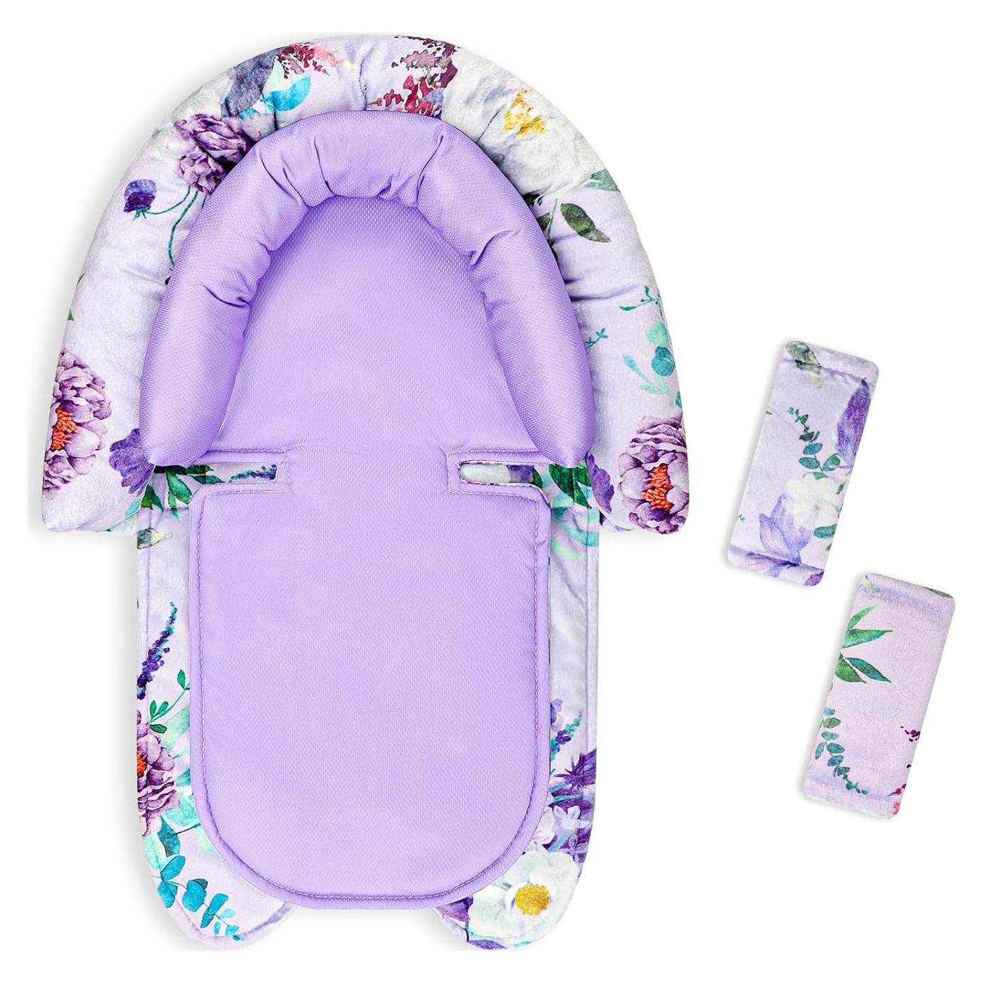 Inserto para Asiento de Auto Bebé CARUILI BW0070 Floral Púrpura