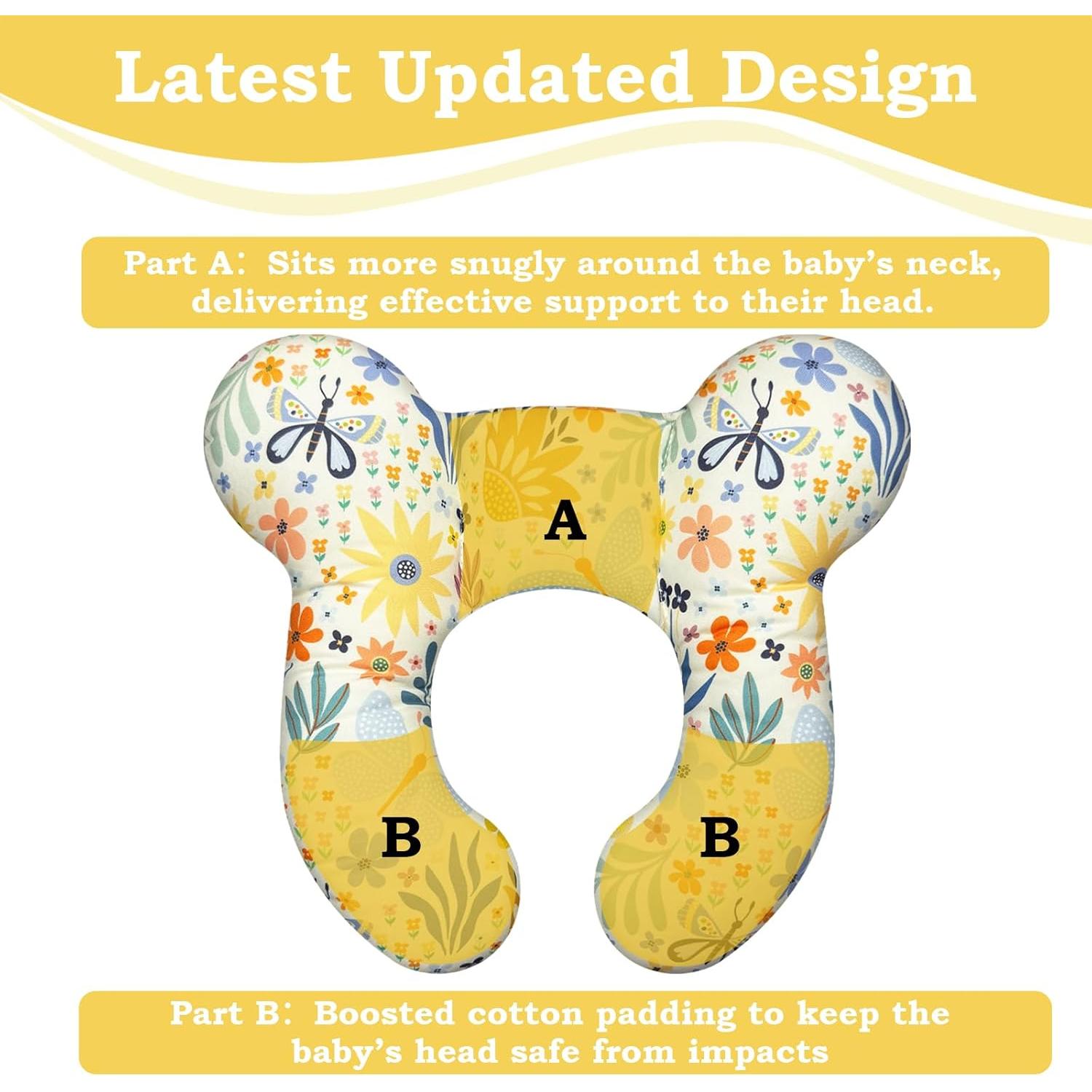 Almohada de Viaje para Bebé ZHOMA Soporte Cuello Flor 2