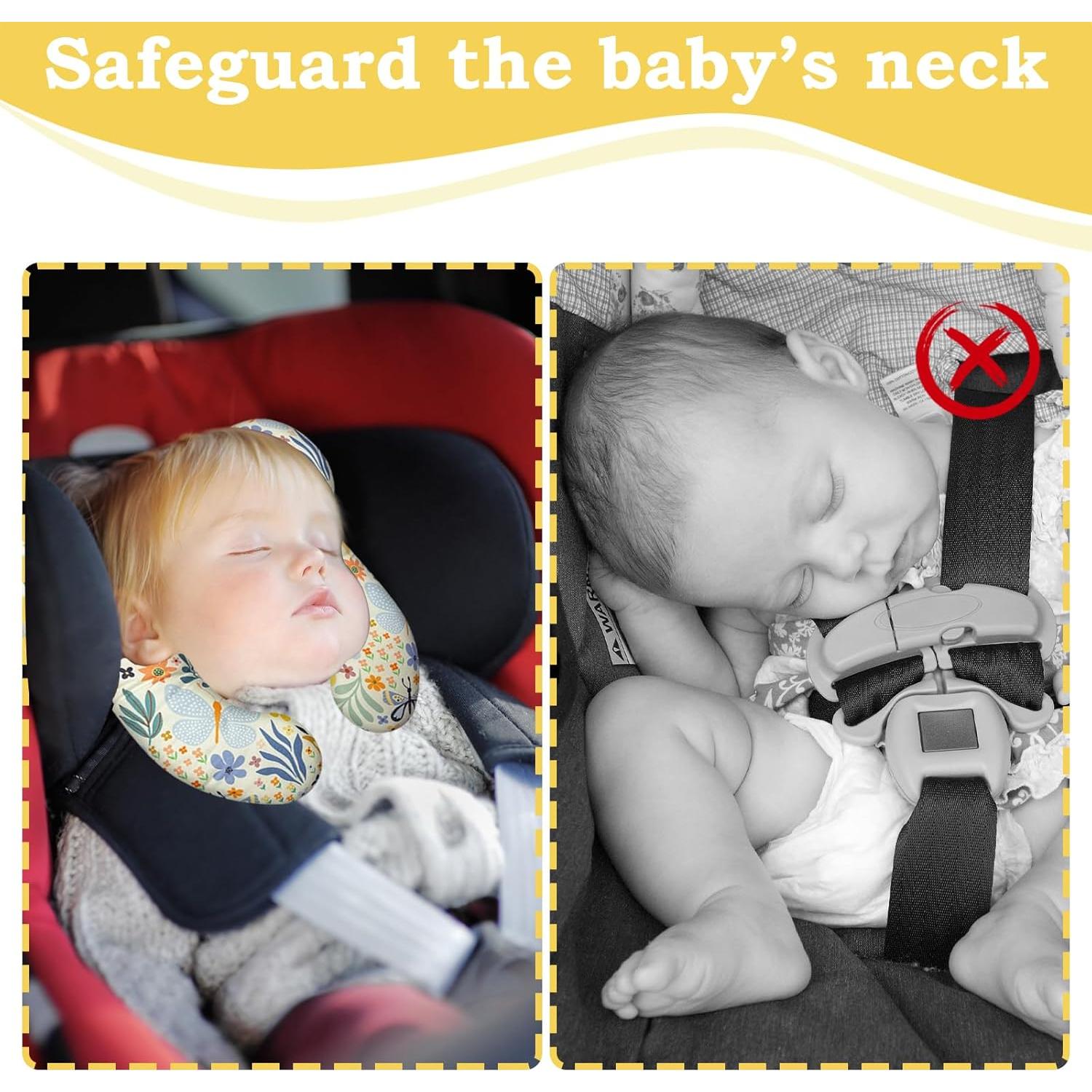 Almohada de Viaje para Bebé ZHOMA Soporte Cuello Flor 2