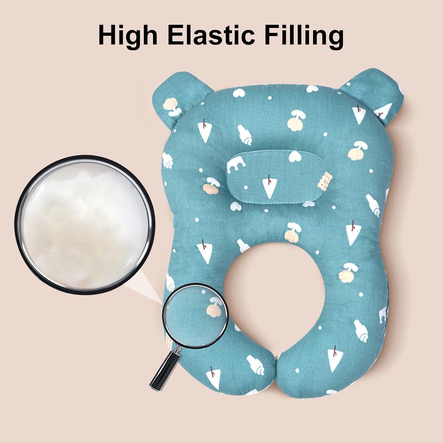 Almohada de Viaje para Bebé Reidio Doble Cara Coral 22.86x20.32cm