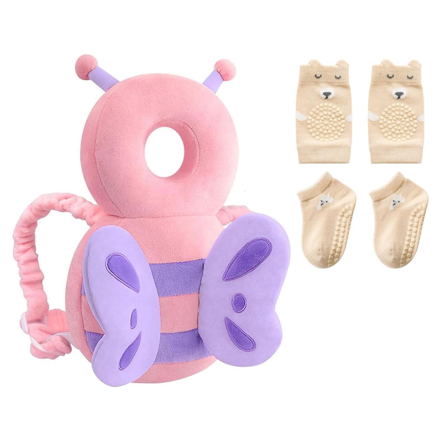 Mochila Protector de Cabeza para Bebés Grnstf Mariposa Ajustable